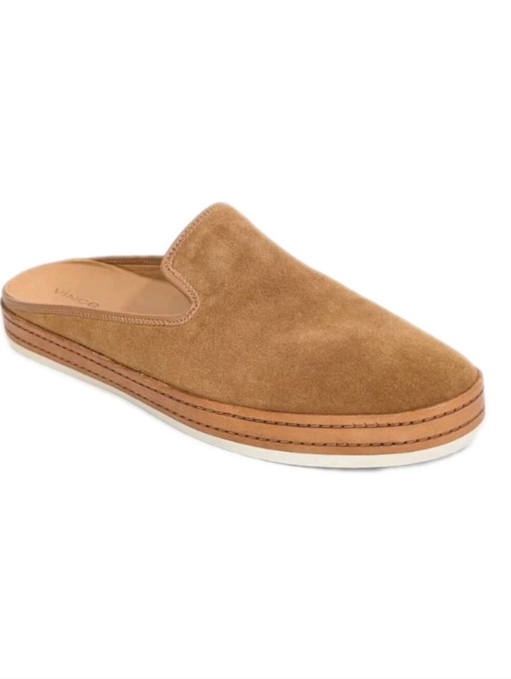 Vince Canella Mule sz 11 New Women Leather Flat Minimalist Slip on Shoes clogs